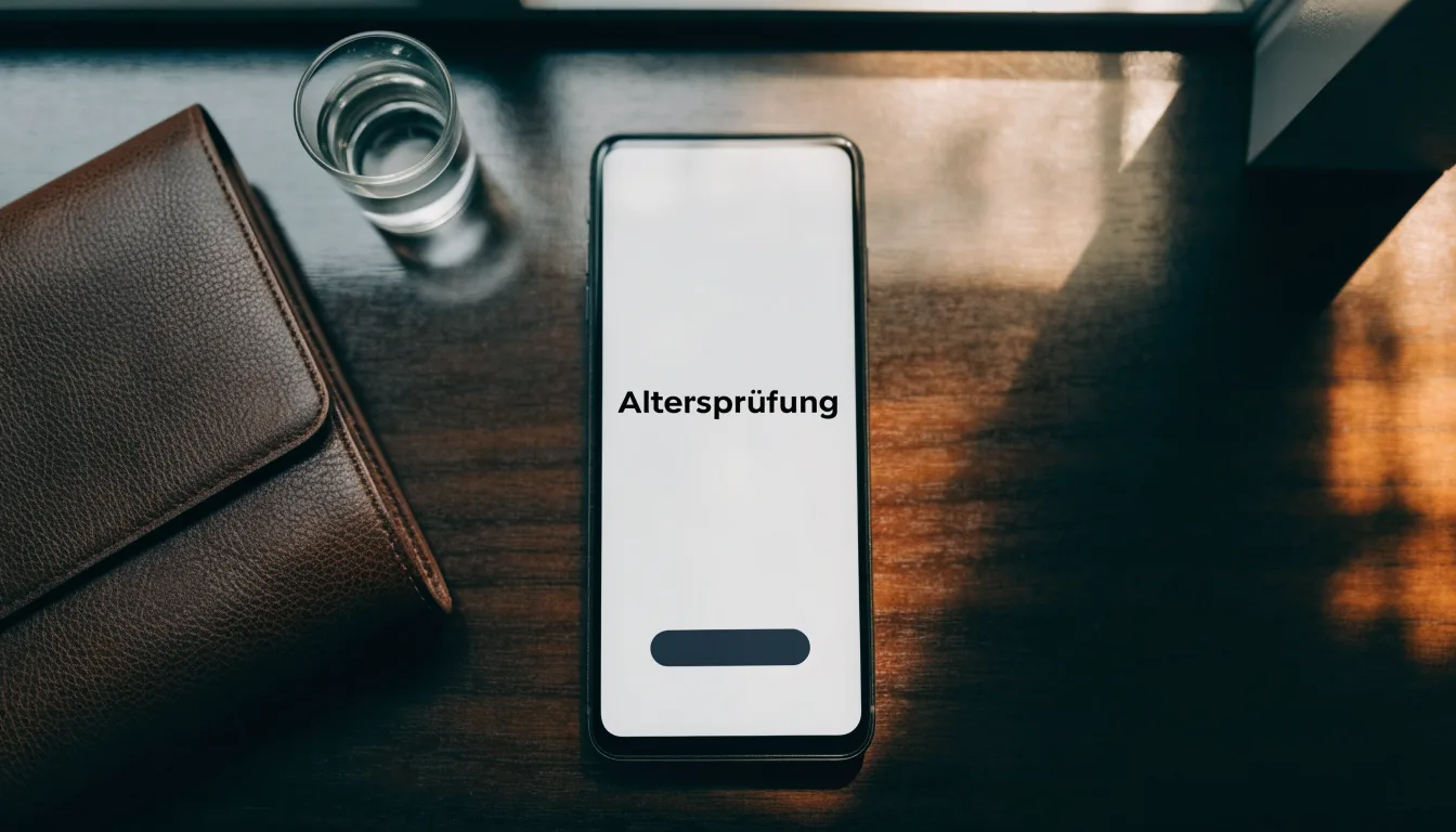 Ein Richterhammer aus Holz liegt auf einer polierten Tischplatte neben einer Messingwaage, im Hintergrund ein verschwommenes Bücherregal.