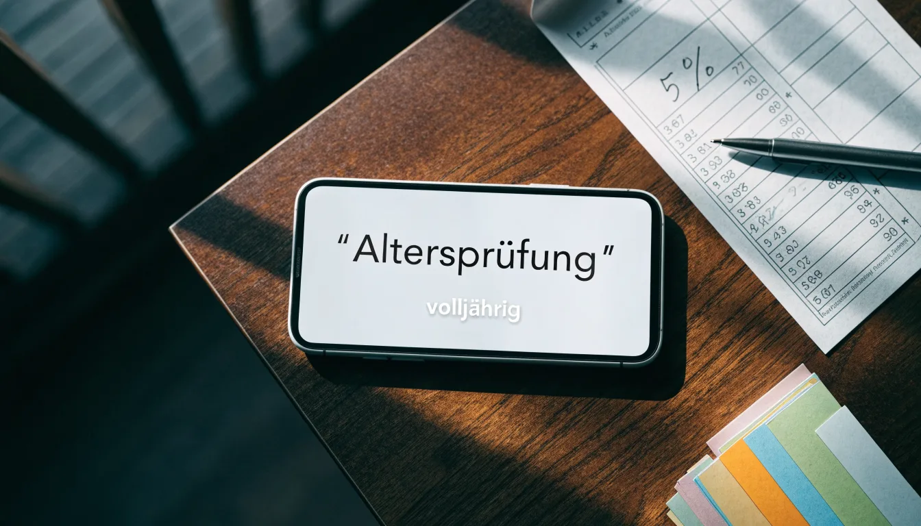 Eine Balkenwaage aus Messing steht neben einem hölzernen Richterhammer auf einem dunklen Pult, im Hintergrund ein unscharfes Bücherregal.
